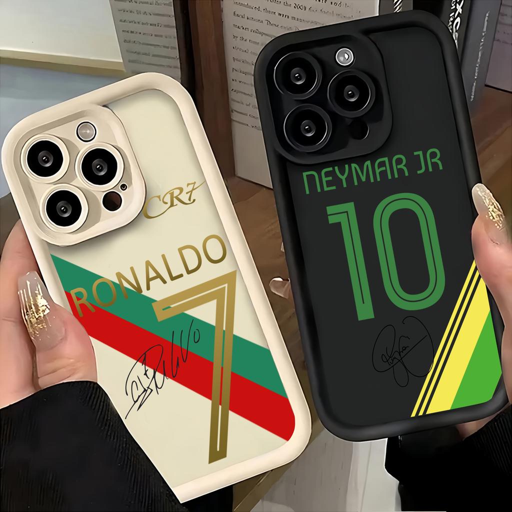 Funda de Teléfono Número 7 10 de Fútbol para iPhone 16e 16 15 14 13 12 11 Pro Max Mini XR XS X 7 8 6 6s Plus Cubierta Trasera Suave de TPU