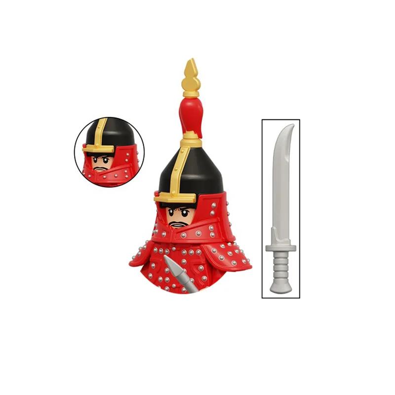 Kids Toys Chinese Ancient Historical Figures Military Soldiers Imperial Guard Military Commanders Model Building Blocks Gifts