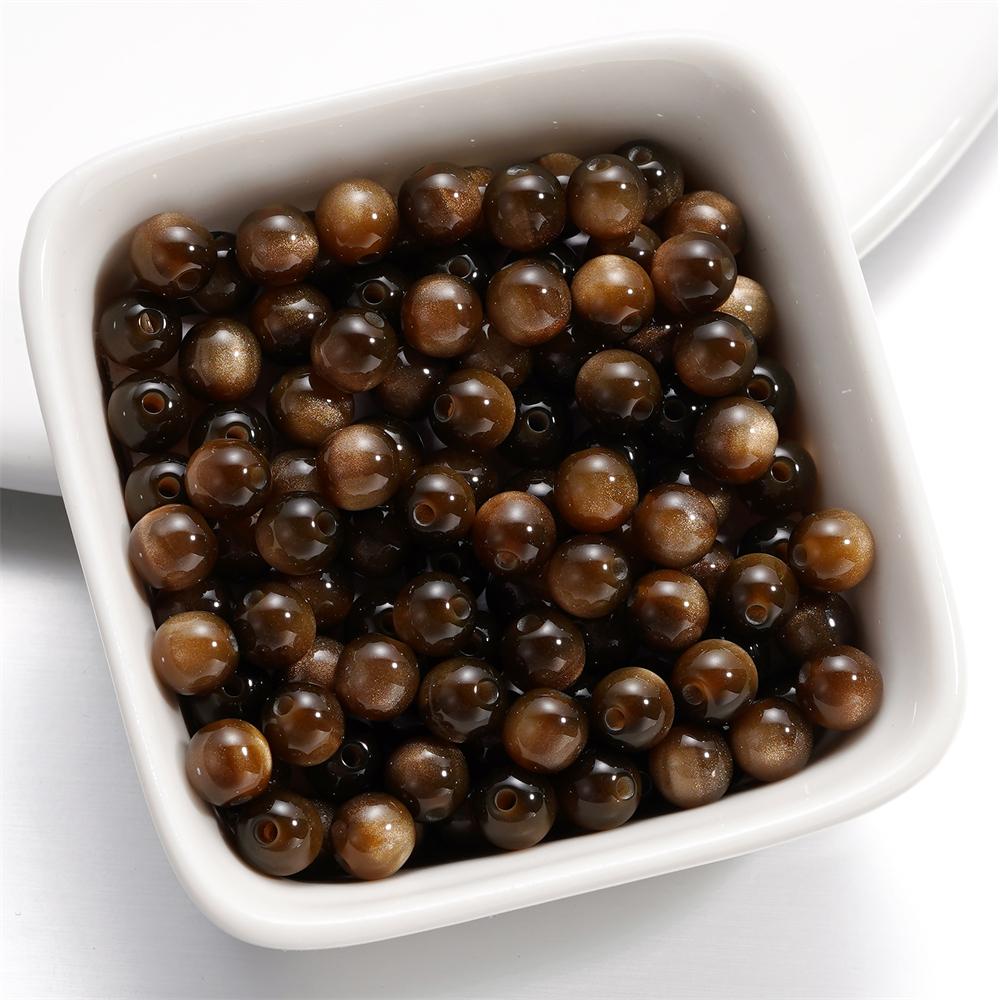 10pcs/lot 6mm Resin Cat Eye Shape Bead Loose Spacer Charms Beads for Jewelry Making DIY Cute Bracelet Necklace Earring Supplies