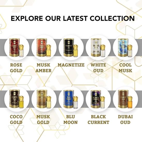 Ajmal White Oud Attar | Parfum floral et boisé d'oud | Unisexe, sans alcool | Attar longue durée pour hommes et femmes - 5 ml