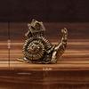 Vintage Brass Snail Small Ornaments Tea Pet Ceremony Solid Copper Simulation Animal Figurines Miniatures Home Decorations