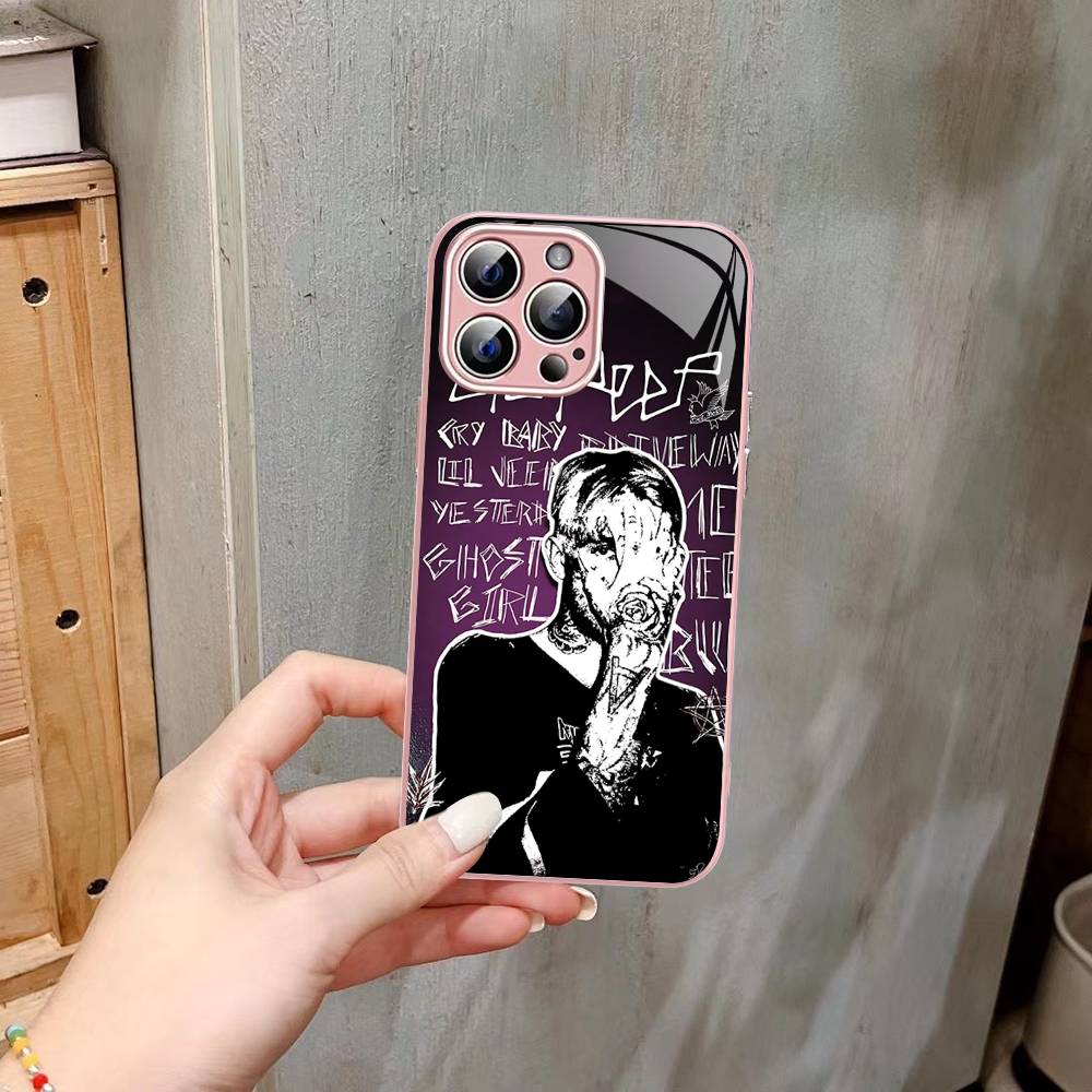 Singer Rapper L-Lil Peep Tempered Glass For Iphone 14 13 12 11 Pro Mini XS MAX 14Plus X XS XR Cover