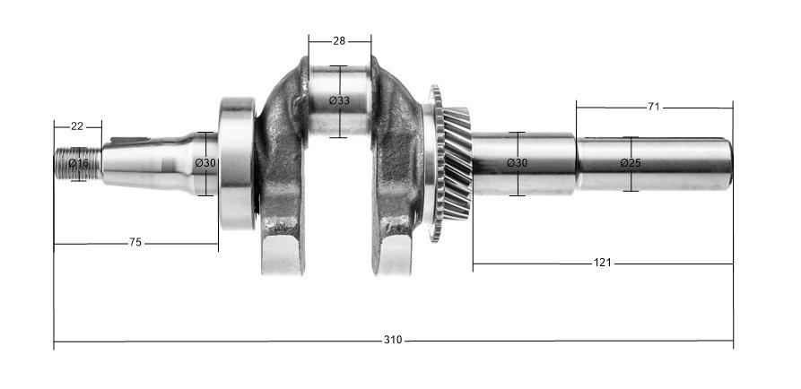 Wał Korbowy Rato Silnik R270 13300-Z080210-0000