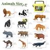 Safari Animal Toy 12 Realistic Jumbo Wild Jungle Animal Large African Zoo Animal Figure Set with and Plastic Animal Learning Toys for Boys and Girls