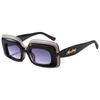 New Fashion Sunglasses Men And Women Large Frame Square Sunglasses Cool Trendy Color Glasses Frame