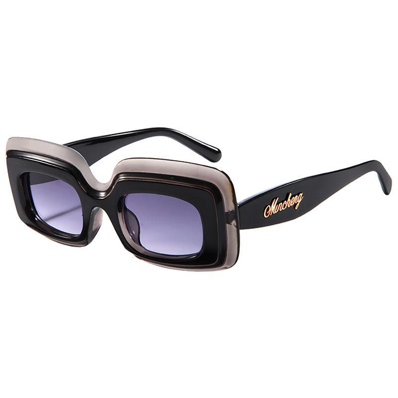 New Fashion Sunglasses Men And Women Large Frame Square Sunglasses Cool Trendy Color Glasses Frame