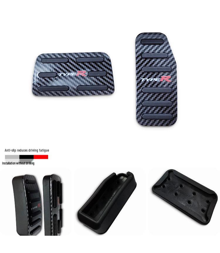 Alloy Rubber Anti-Slip Throttle & Brake Pedal Cover for City, Fit, Crider, Vezel, Greiz, XRV