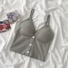Woman Knitted Tank Top Women Strap Vest Sexy Female Knitting Crop Top