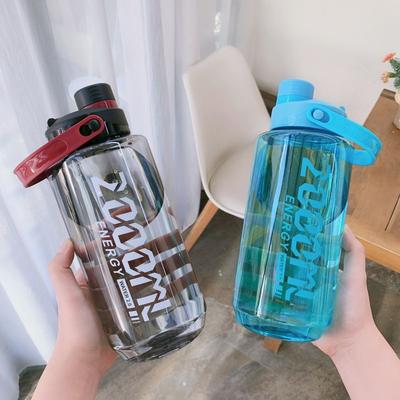 1500ml Large Capacity Plastic Water Bottle Outdoor Men'S and Women'S Fitness and Sports Belt Handle Summer Explosion-Proo Cup