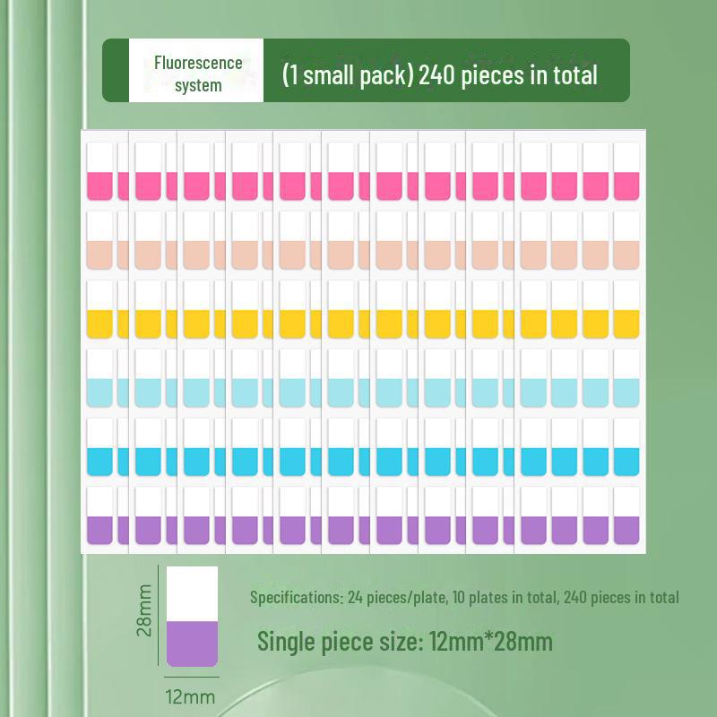 Custom Morandi Index Label Sticky Notes – Fluorescent Bookmarks for Students