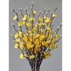 1pcs Artificial Flowers White Plum Blossom 21.7'' Fake Wintersweet Long Stem Plastic Flowers Home Hotel Office Wedding Party Garden Decor
