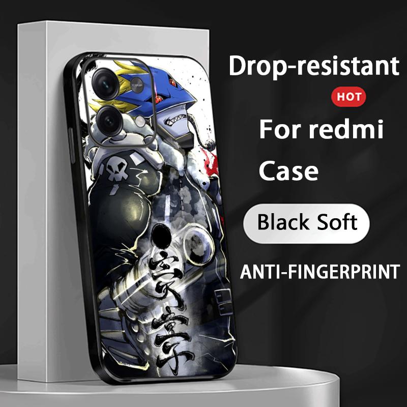 Classic Anime Digimon Japan Art Poster Phone Case For Redmi Note 14 13 12 11 Pro Plus S 5G 14C A3 Soft Black Phone Cover