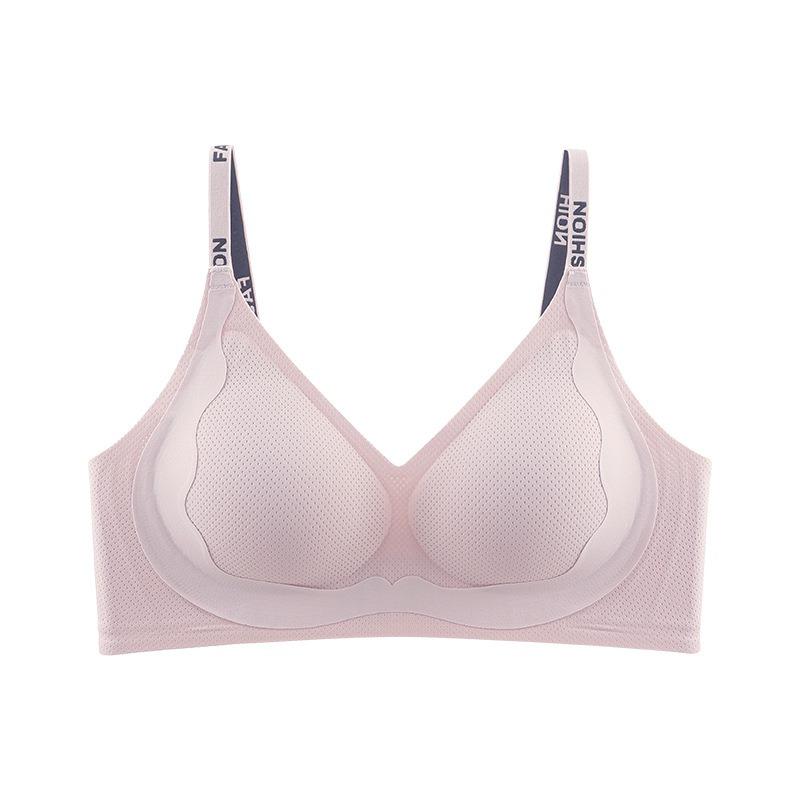Women Seamless Wireless Gathering Bra Push Up Anti Sagging Side Collection Comfort Bra