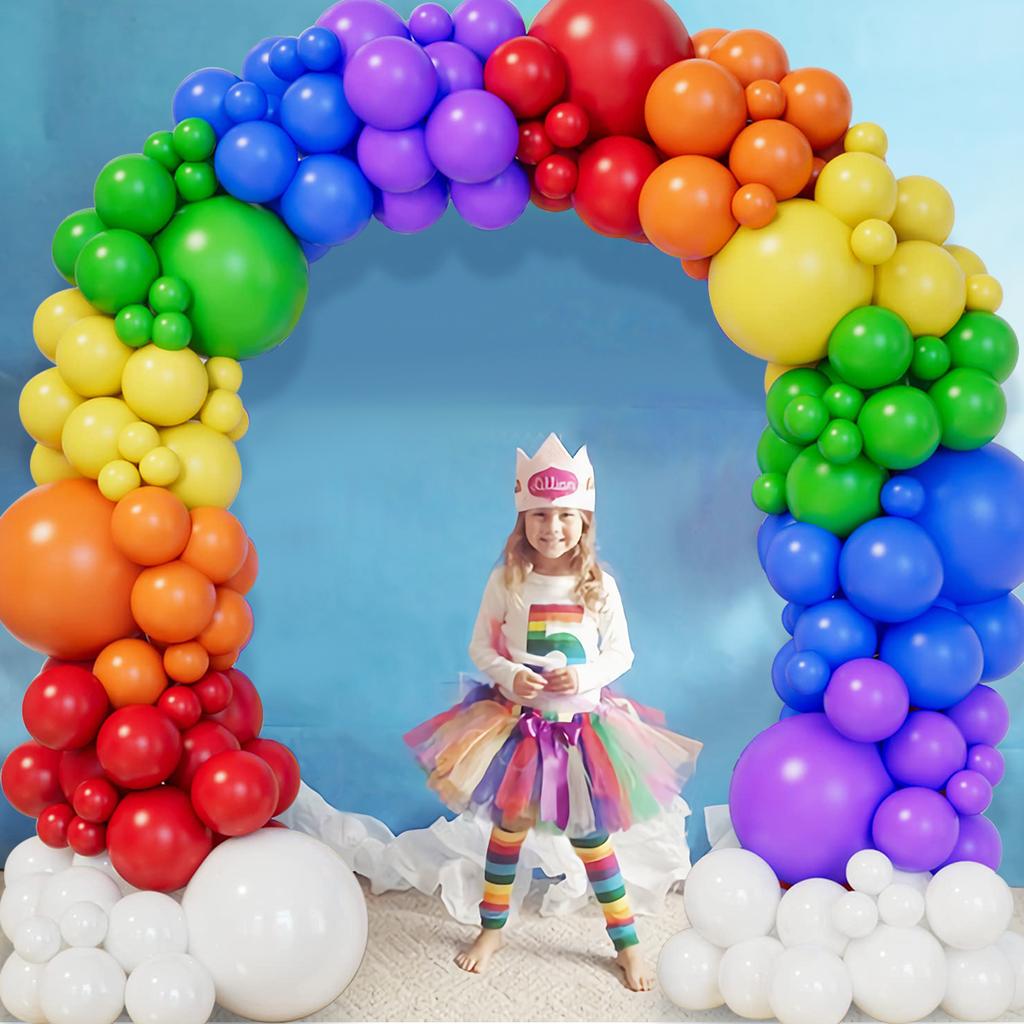 Colorful Rainbow Balloon Garland Arch Kit Wedding Birthday Party Decoration Kids Baby Shower Decor Multicolor Latex Ballons