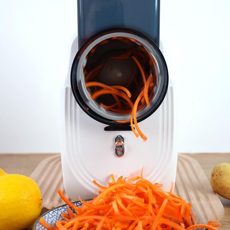 Household Multifunctional Vegetable Cutter Electric Vegetable Spiral Slicer Cutter Kitchenware Potato Shredded Whirlwind Grater