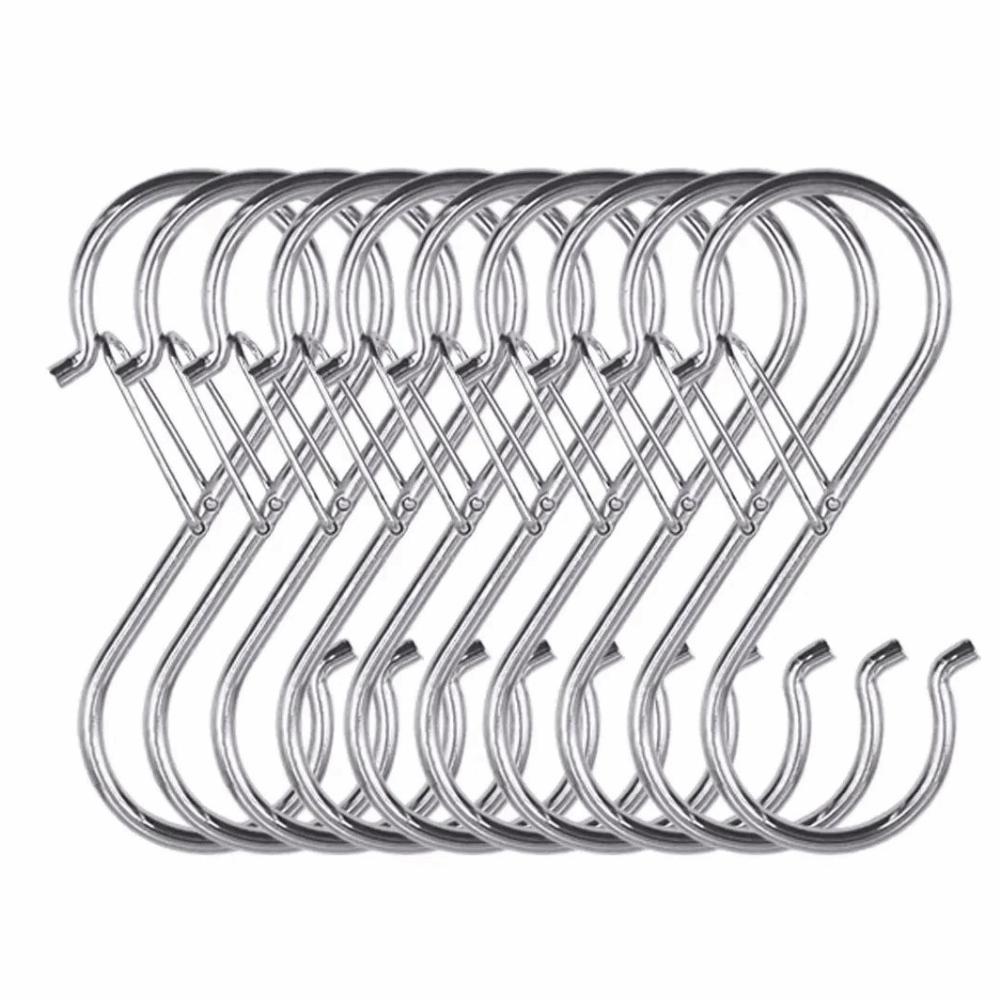 10Pcs Spring Clasp Balcony Clothes Hanger Windproof Garden Hanging Clasp  Garden Storage Organizer
