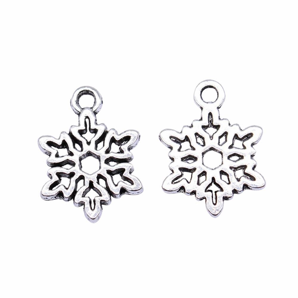 Snowmen Charms Snowflake Pendants For Winter Christmas Themed Jewelry