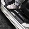 4PCS Carbon Fiber Car Door Sill Protector Stickers for Jeep Wrangler Grand Cherokee Anti-Scratch Door Entry Guard Accessories ALY1