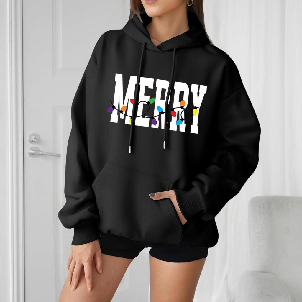 Dames Losse Comfortabele Casual Mode Karakter Bedrukt Hoodie Lange Mouw Sweatshirt