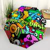 Geometry Dash Fashionable Automatic Opening/Closing Folding Umbrella. Portable and Foldable, Ideal for Gift, Travel, and Daily Use.
