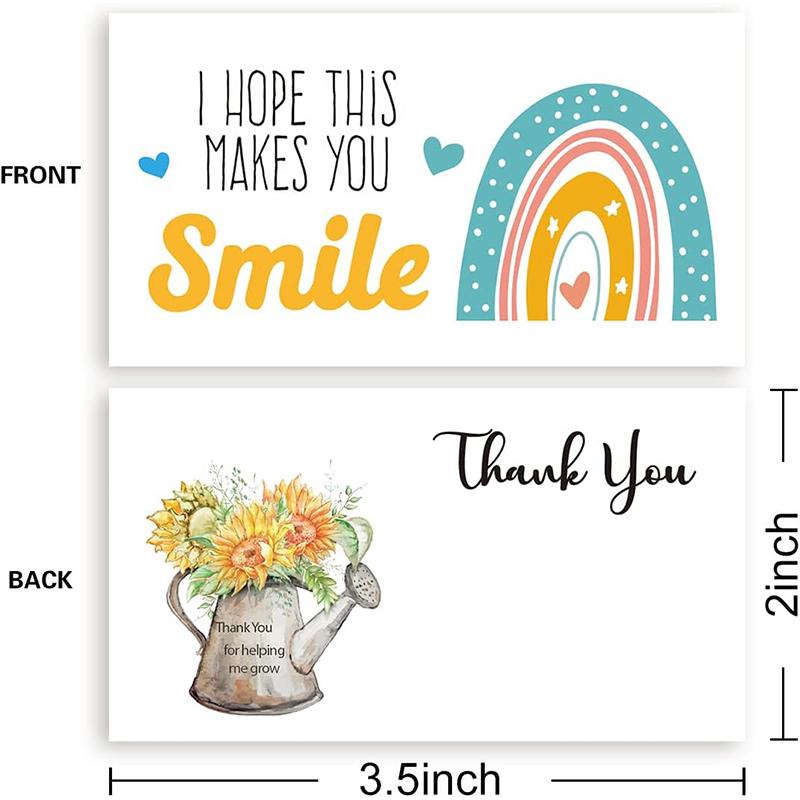 50pcs I Hope This Makes You Thank You Card Shopping Purchase Greeting Cards for Small Business Owners Package Inserts