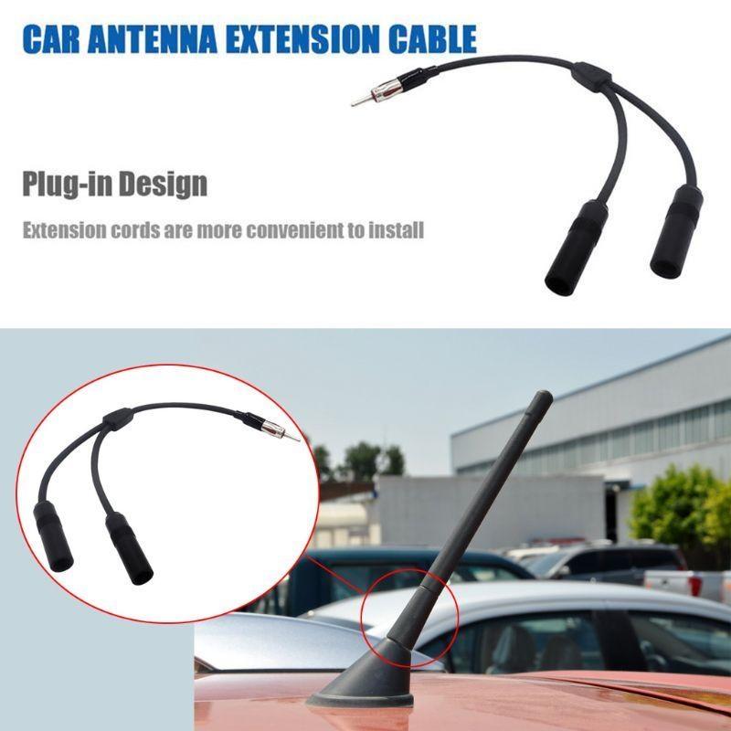2025 New 1 For 2 Car Antenna Cable Adapter Aluminum Plug Car Special Radio Antenna Aerial