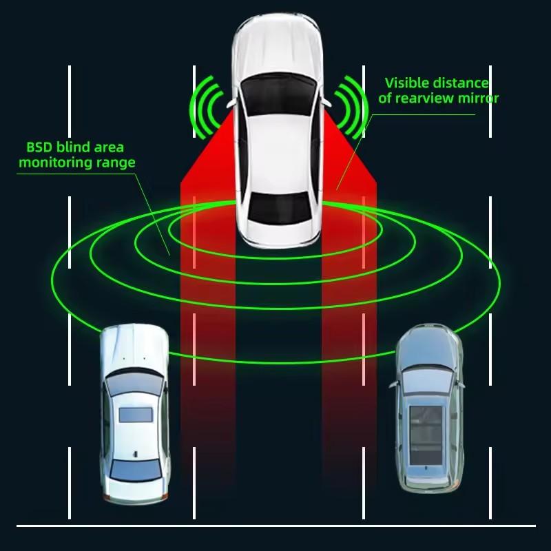 BSD Car Alarm System Sensor Blind Spot Detection Side Mirror 24ghz Microwave Radar Warning Security