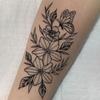 Simple Butterfly Plain Flower Tattoo Sticker High-End Leg And Arm Tattoo Sticker