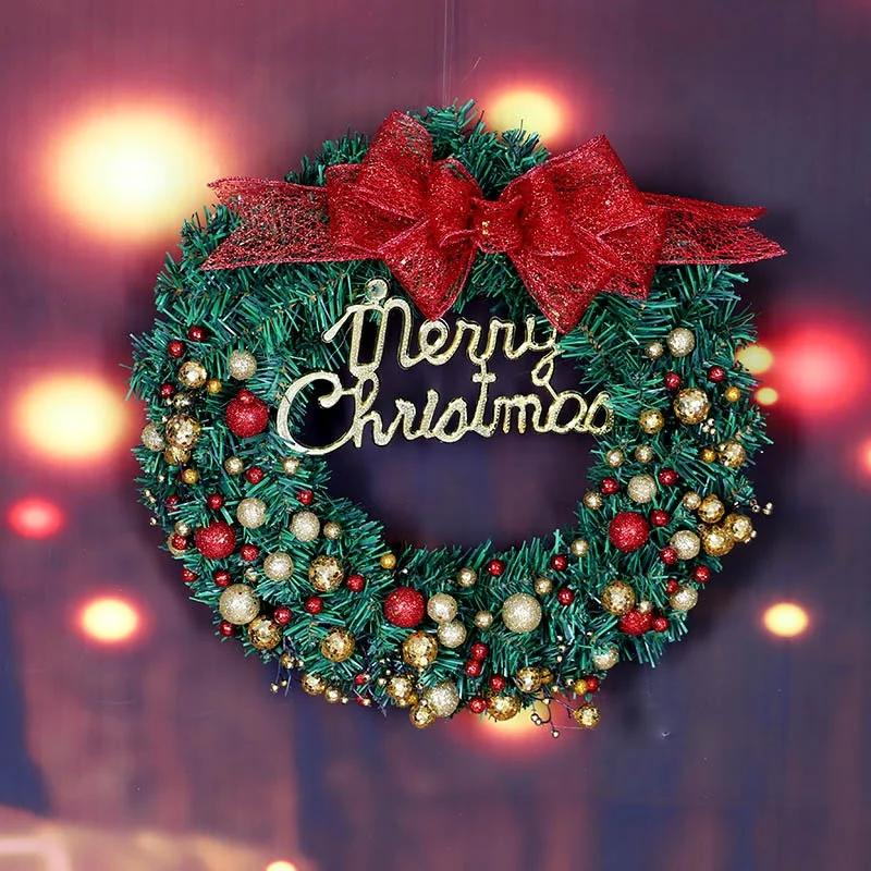 New Sprinkle Ball Christmas Wreath 30/40CM Christmas Ornament Pendant Christmas Decoration Wreath