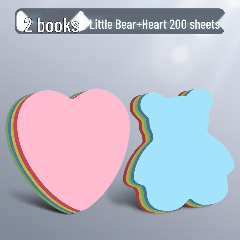 Heart-Shaped Sticky Notes: Colorful Memo Paper & Labels for Students  Wishes