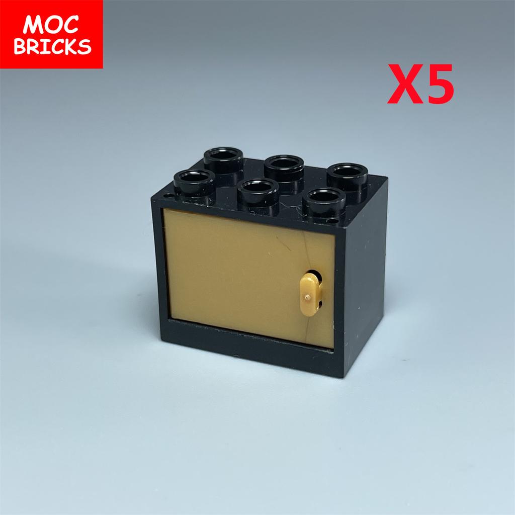 MOC Blocks Box Cupboard Container 2x3x2 Cabinets Assembles Particles 4532 4533 City House Construction Bricks Parts