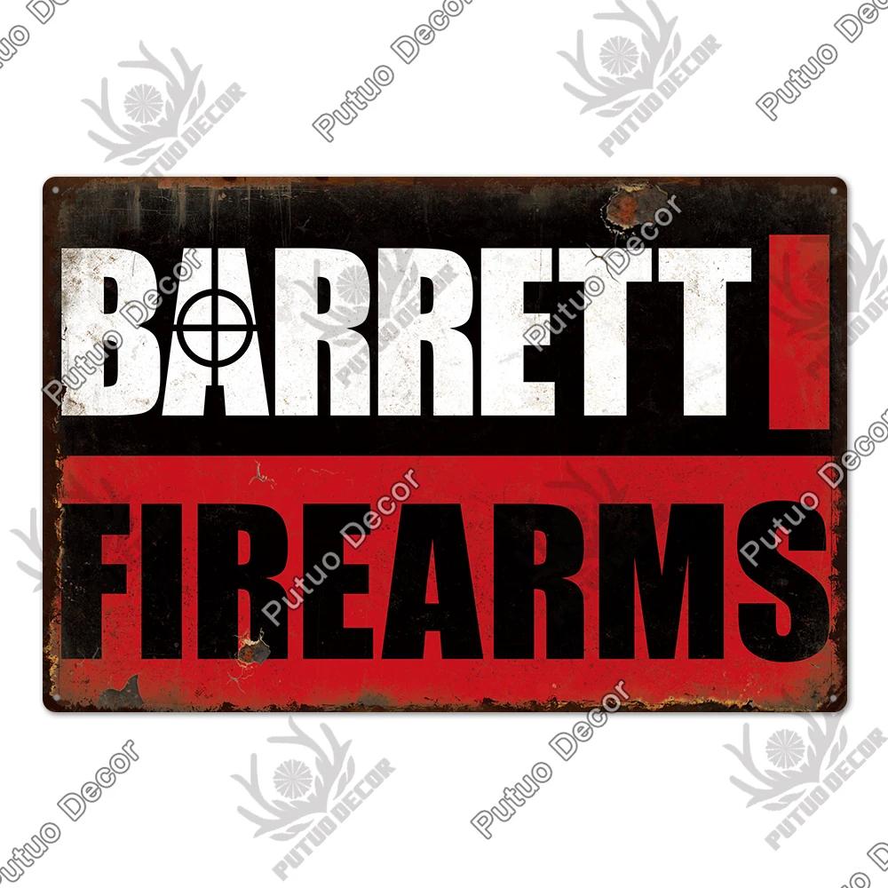 Putuo Decor Brand Poster Vintage Metal Tin Sign Plaque Plate for Garage Man Cave Gun Club Wall Decor Pistola Co2 Arma Metal