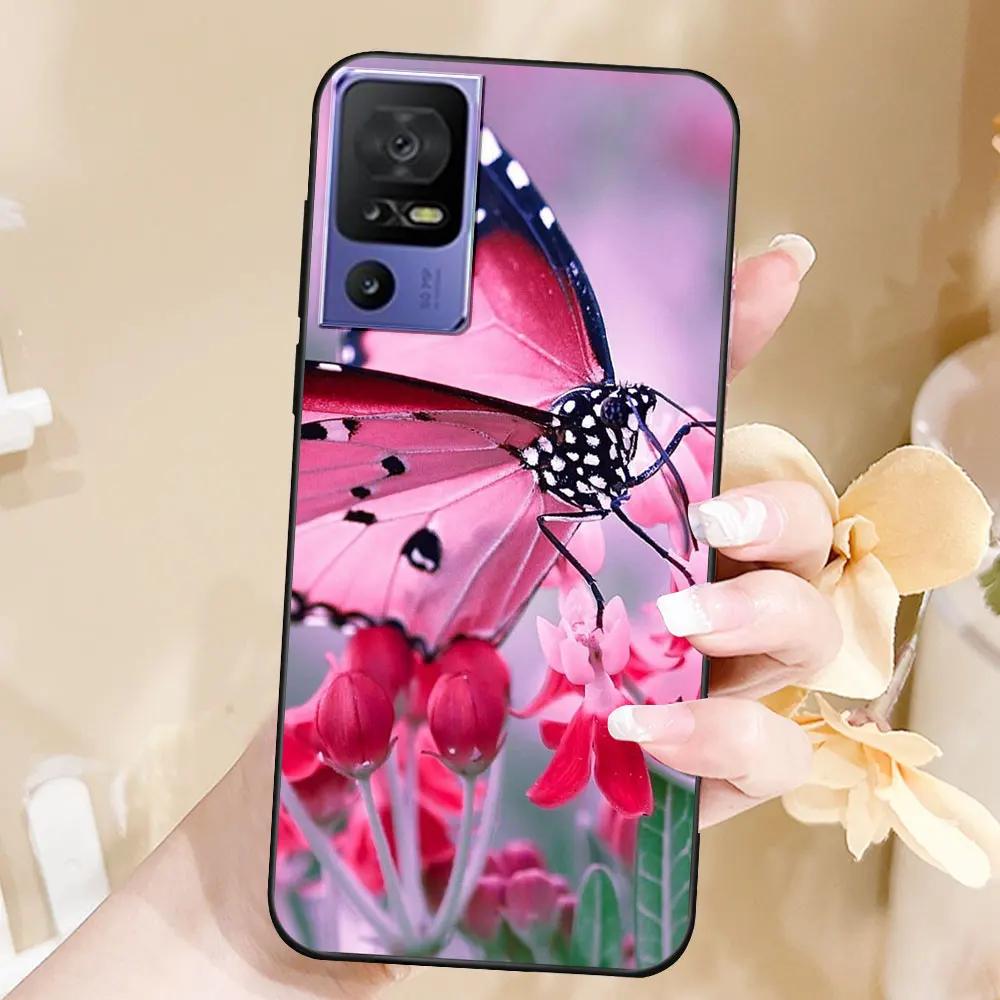 Case For TCL 40 SE Coque TPU Soft Silicone Fashion Phone Funda For TCL 40 SE Back Cover Floral Case Luxury Capa Marble Bumper
