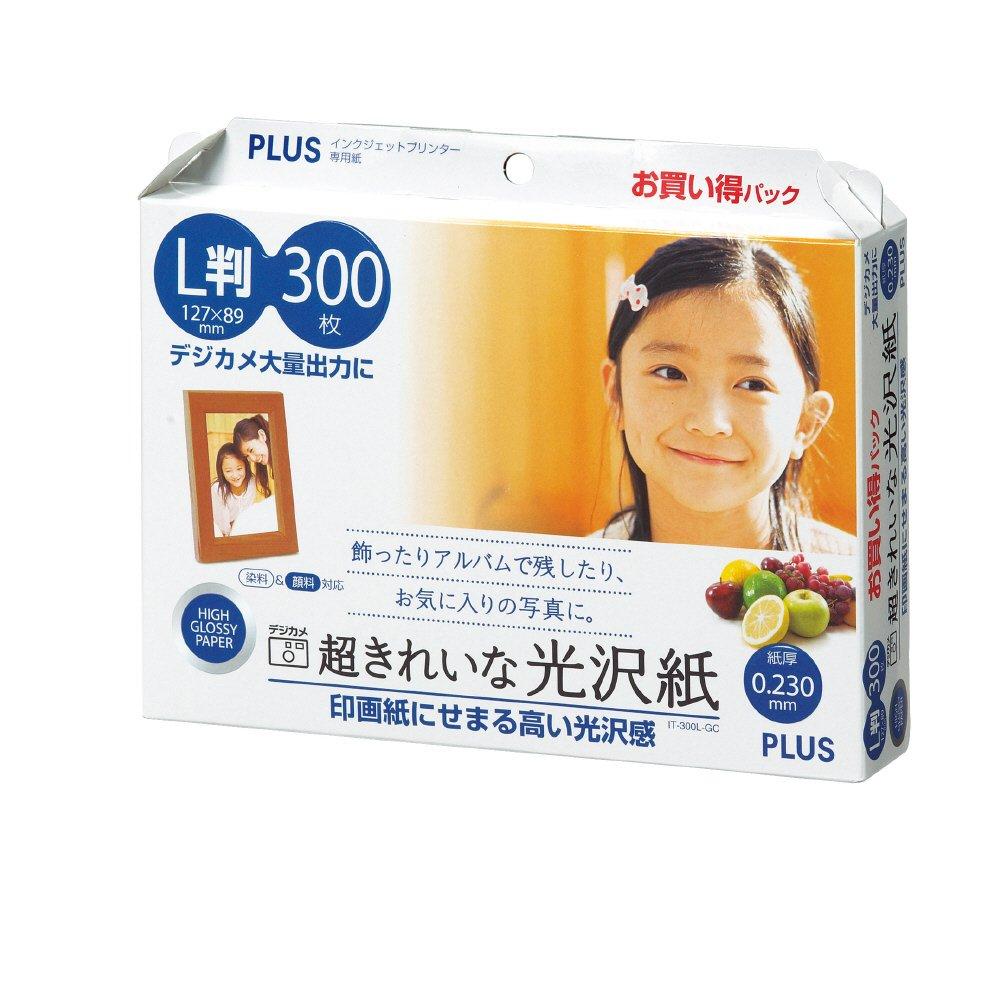 

Plus Photo Super Beautiful Glossy L 300 Sheets 46085 Paper, Paper, Size, IT-300L-GC