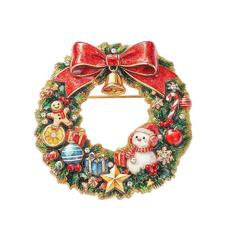 Christmas Themed Brooch Sparkly Rhinestone Cute Designs For Holiday Wear Christmas Party Gifts Fashion Jewelry