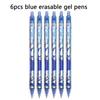 Set of Retractable Gel Pens with a 0.5Mm Tip, Perfect for Correcting Mistakes with Washable Barrels. Including 6 Erasable Pens