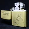 Zippo smoking antique brass x 6 x Studio My Neighbor profile view accessory, finish, 8.5 2.2 cm, Ghibli, Totoro, 3, NZ-04