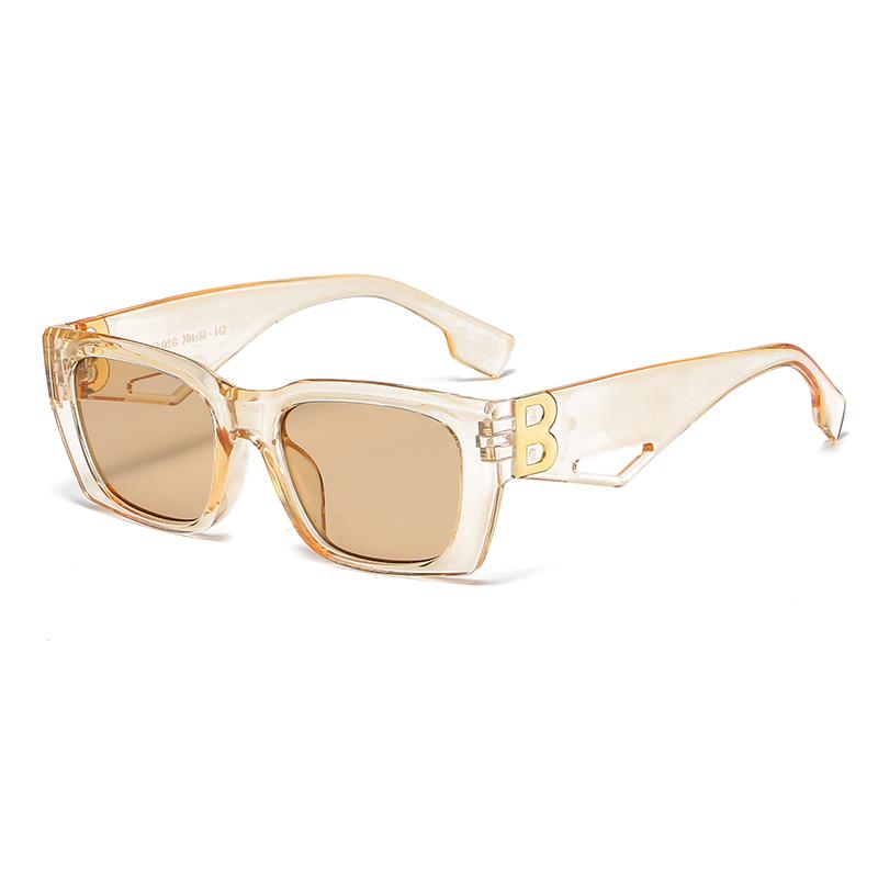 Retro Punk B-Shaped Small Box Sunglasses, Personalized Sunglasses, Trendy And Fashionable Sun Visors