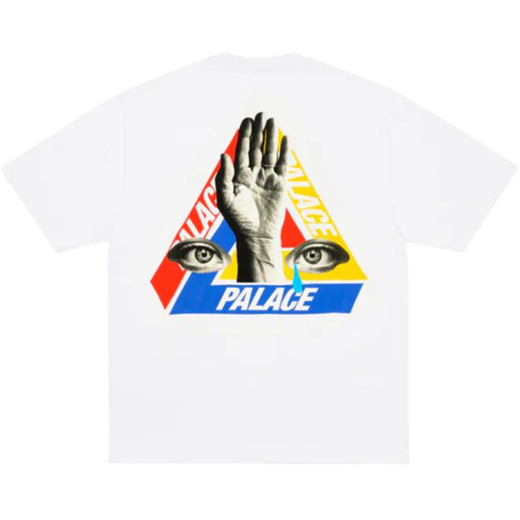 

Palace X Jcc+ Collaboration Ss25 Drop8 Hand Pattern Eye Logo Print Loose Comfortable Crew Neck T-Shirt Unisex T-Shirts P28JCCES004 L