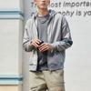 Li-Ning Training Series Contrast Logo Print Fleece-Lined Warm Zip-Up Hoodie Unisex Hoodie Milk-Grey AWDRD34-5