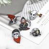 Happy Halloween Theme Brooch Trick or Treat Enamel Pin Skull Grim Reaper Ghost Backpack Jeans Badge Dark Punk Accessories Friend