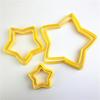 1 Set Tagliabiscotti Forma di Fiore Fai da Te Plastica Pentagramma Cuori Stampini per Cottura Stencil per Bambini