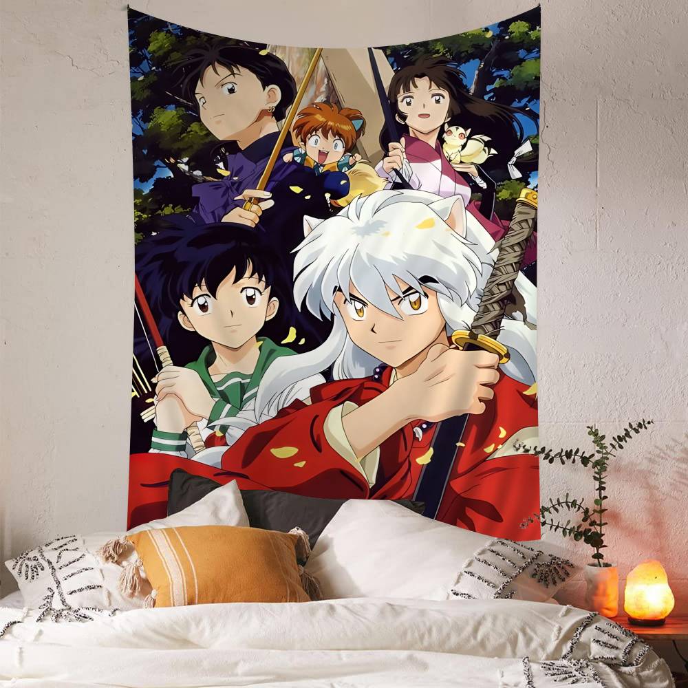 Anime I-Inuyasha Colorful Tapestry Wall Hanging Bohemian Wall Tapestries Mandala Wall Art Decor