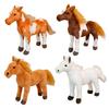 Kids Horse Doll Fleece Fabric Foal Shape Doll PP Cotton Filling Easy To Maintain Children Playroom Horse Companion