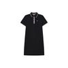 Printed Logo Solid Color Breathable Polo Dress Women Dresses Blue F11W221310F-NV