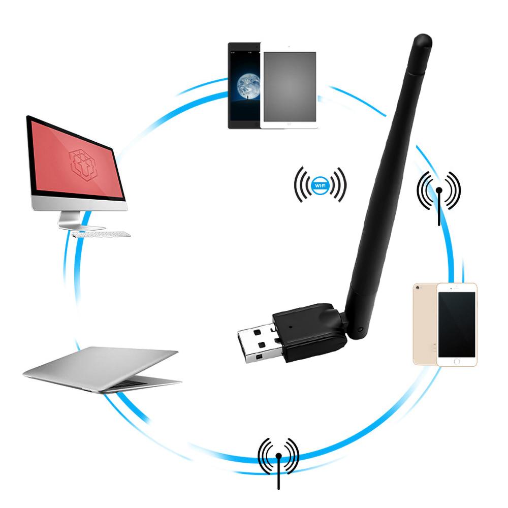 USB WiFi Беспроводная антенна MT-7601 LAN Адаптер Сетевая карта для  телевизора USB Wi-Fi адаптер