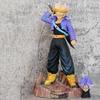 23cm Anime Dragon Ball Z Super Saiyan Trunks 2 Heads PVC Action Figure Battle Statue Collection Game Model Kids Toys Doll Gifts