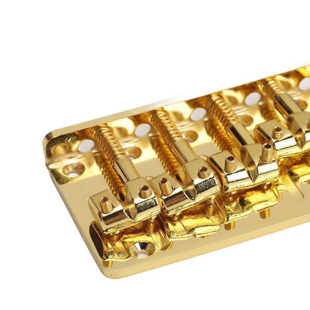 5 String Bass Bridge L-Shape Tailpiece for Electric Bass Guitar Replacement Parts Stable Tuning Durable Easy Install