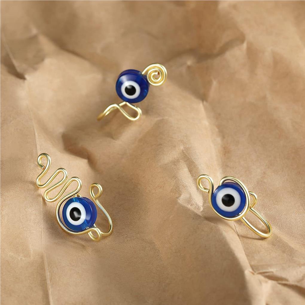 3Pcs Eye Nose Cuff Wear-resistant Fake Nose Rings Non-Piercing Clip for Men
