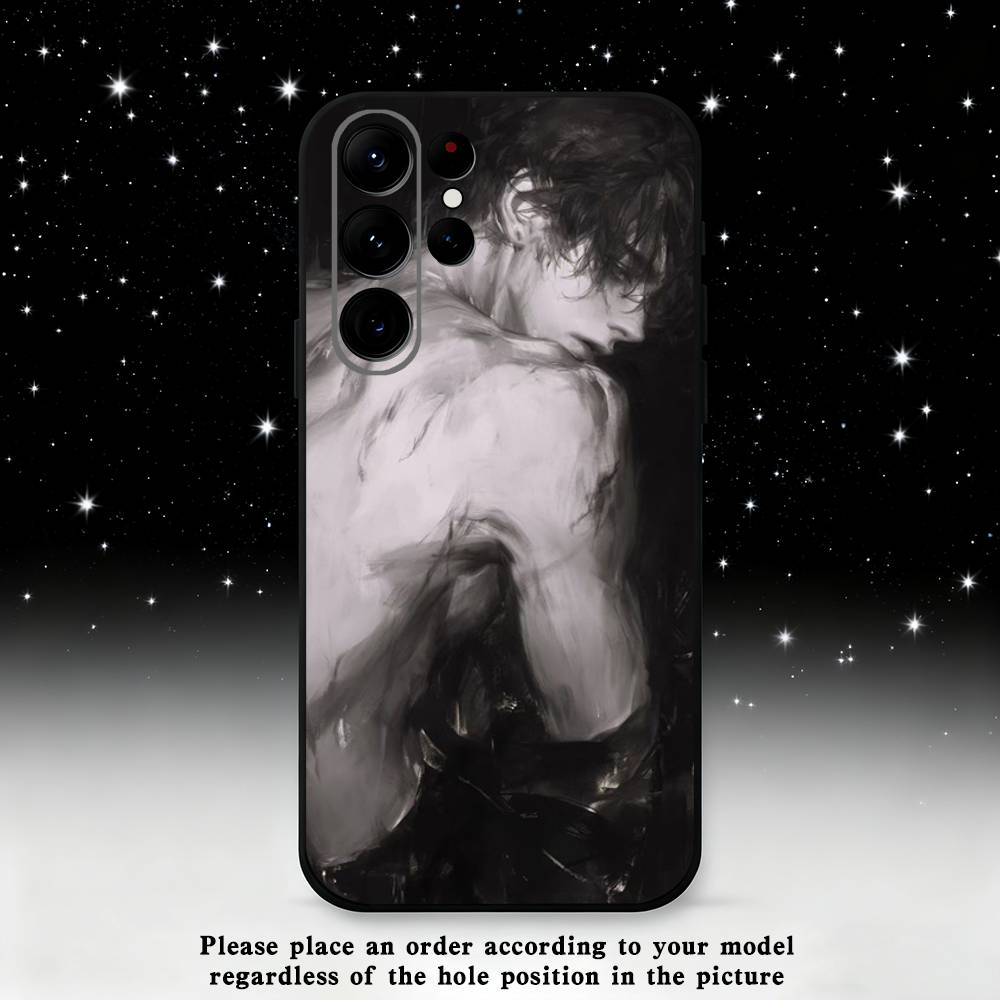 Sword White Hair Witch Phone Case For Samsung S25,S24,S21,S22,S23,S30,Ultra,S20,Plus,Fe,Lite,Note,10,9,5G Black Cover